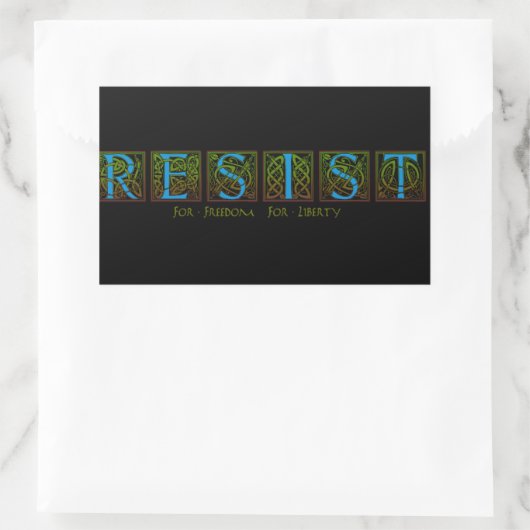 Resist Rechteckiger Aufkleber (Tasche)