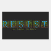 Resist Rechteckiger Aufkleber (Vorderseite)