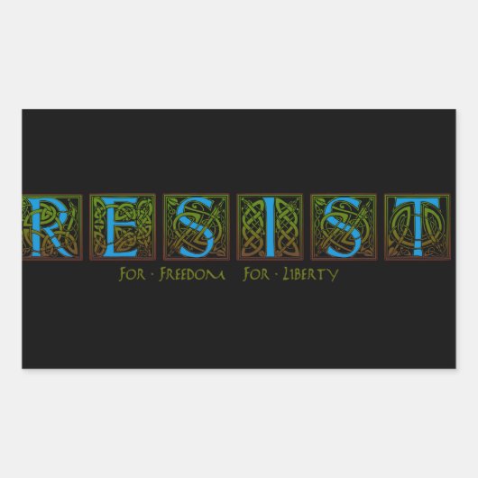 Resist Rechteckiger Aufkleber (Vorderseite)