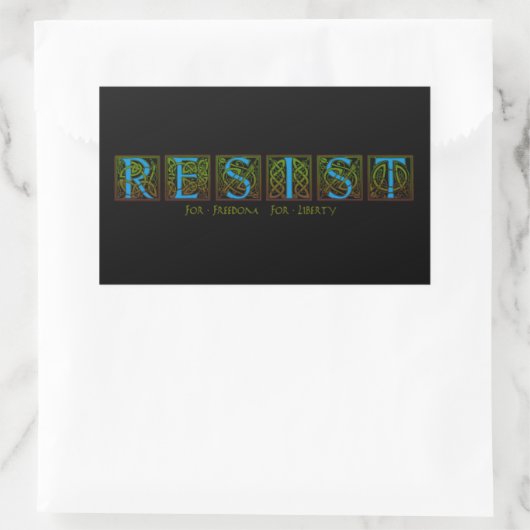 Resist Rechteckiger Aufkleber (Tasche)