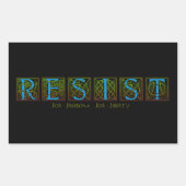 Resist Rechteckiger Aufkleber (Vorderseite)