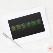 Resist Rechteckiger Aufkleber (Umschlag)