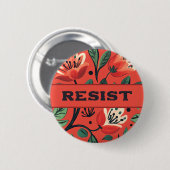 Resist Red Blume Button (Vorne & Hinten)