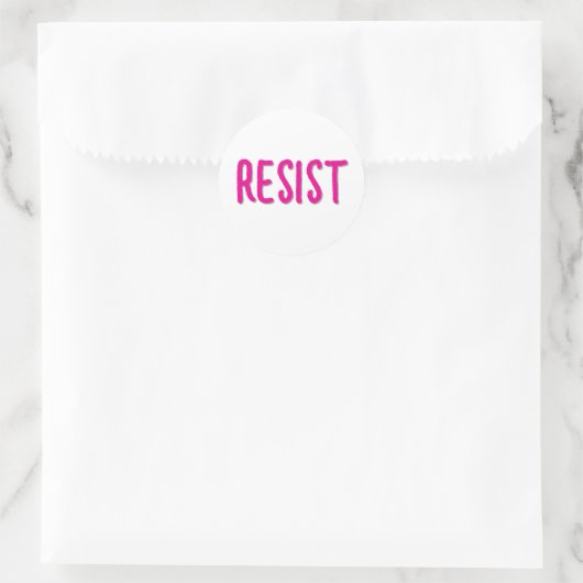 Resist Resistance Pink Runder Aufkleber (Tasche)