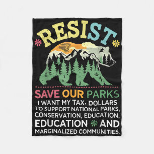 Resist Rett unsere Parks Unterstützung Nationalpar Fleecedecke