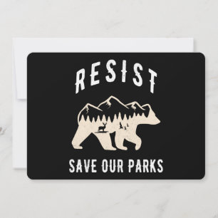 Resist Rette unsere Parks Alt US Nationalparkbären Einladung