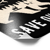 Resist Rette unsere Parks Alt US Nationalparkbären Fotodruck (Ecke)