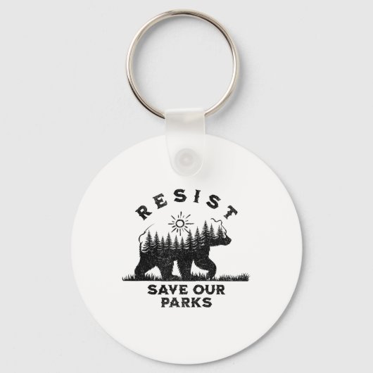 Resist Rette unsere Parks Alt US Nationalparks Ant Schlüsselanhänger (Vorderseite)