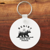 Resist Rette unsere Parks Alt US Nationalparks Ant Schlüsselanhänger (Vorderseite)