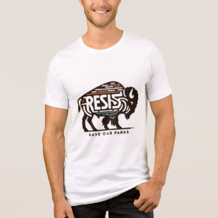 Resist Rettete unsere Parks kühne Bison Conservati Tri-Blend Shirt