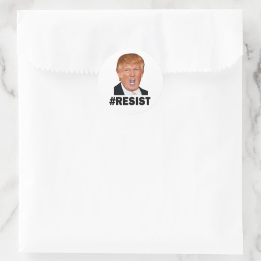 Resist Runder Aufkleber (Tasche)