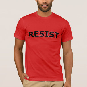 RESIST - Schwarz auf Rot T-Shirt