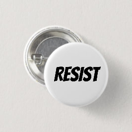 "Resist" - schwarze Buchstaben - Button