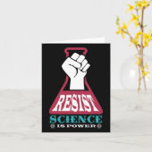 Resist Science ist Power Future Scientistry Chemis Karte (Gelbe Blume)