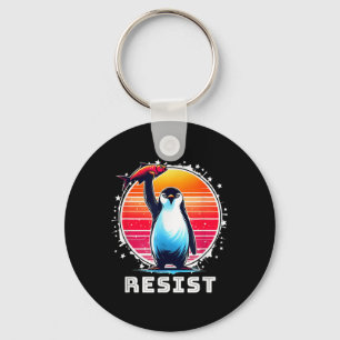 Resist Shirt Funny Resist Pinguine Protest gegen Schlüsselanhänger