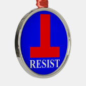 Resist Silbernes Ornament (Rechts)