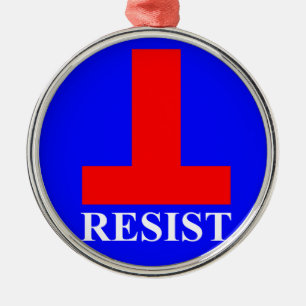 Resist Silbernes Ornament