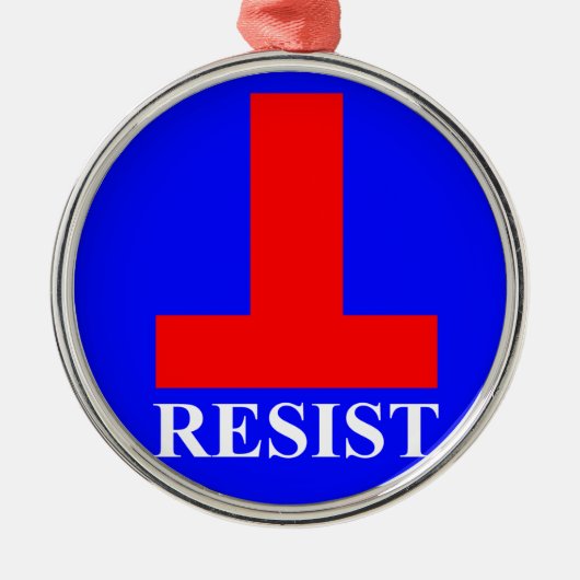 Resist Silbernes Ornament (Vorne)