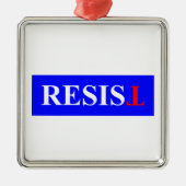Resist Silbernes Ornament (Vorne)