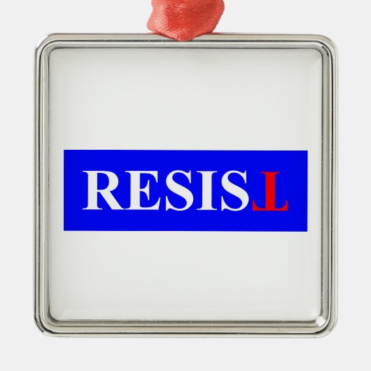 Resist Silbernes Ornament (Vorne)