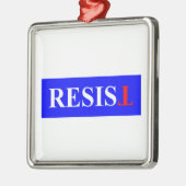 Resist Silbernes Ornament (Links)