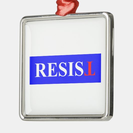 Resist Silbernes Ornament (Links)