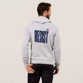 RESIST Small American Flag - Protest-Erklärung Hoodie (Schwarz voll)