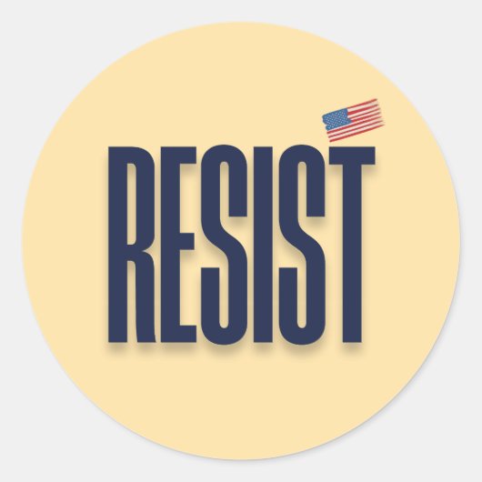 RESIST Small American Flag - Protest-Erklärung Runder Aufkleber (Vorderseite)
