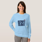 RESIST Small American Flag - Protest-Erklärung T-Shirt (Vorne ganz)