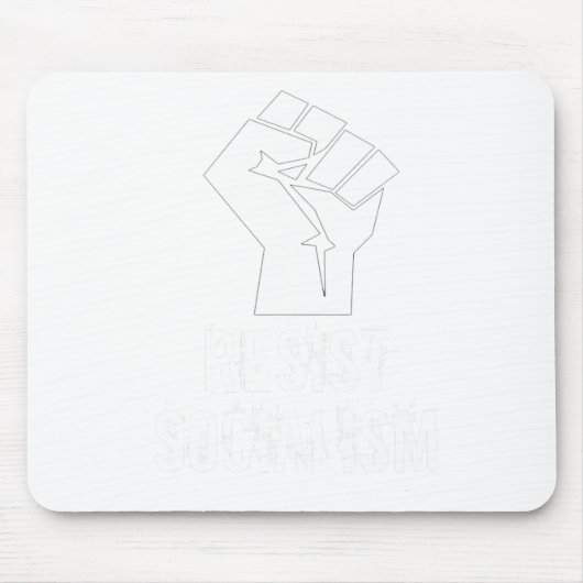 Resist Sozialismus T Shirt Mousepad (Vorne)