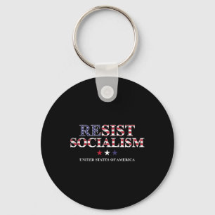 Resist Sozialismus USA Anti Soc Schlüsselanhänger