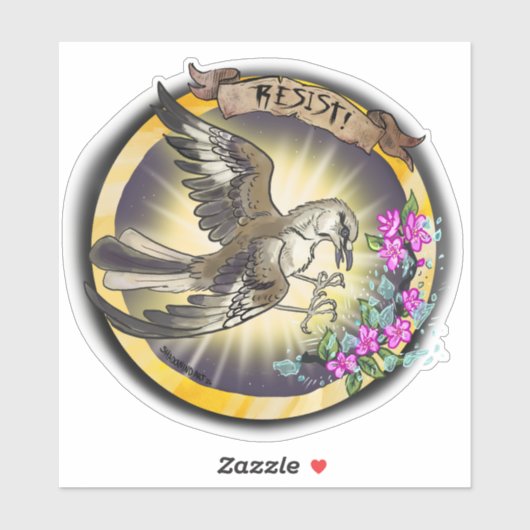 Resist State Bird Arkansas Mockingbird Aufkleber (Blatt)