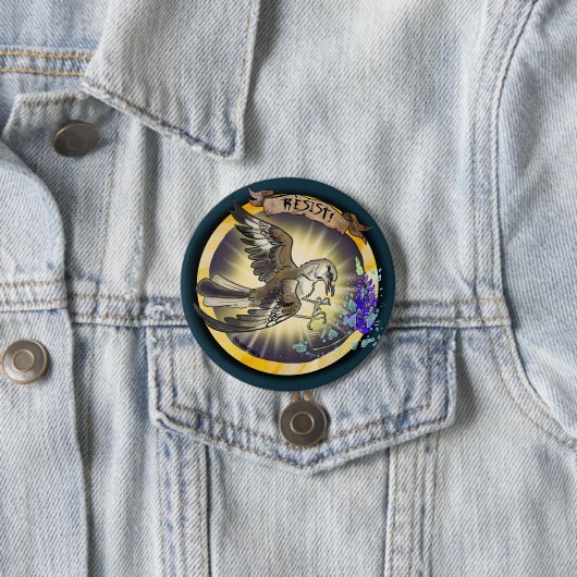 Resist State Bird Texas Mockingbird Button (Beispiel)