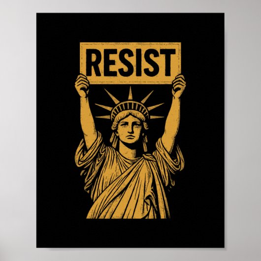 Resist Statue Of Liberty Rebel Protest Against Hig Poster (Vorne)