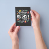 Resist subtile Anti Trump Blumenprotest Flyer (Gruppe)
