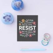 Resist subtile Anti Trump Blumenprotest Flyer (Einzeln)
