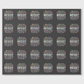 Resist subtile Anti Trump Blumenprotest Geschenkpapier (Flach)