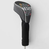 Resist subtile Anti Trump Blumenprotest Golf Headcover (angewinkelt)