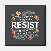 Resist subtile Anti Trump Blumenprotest