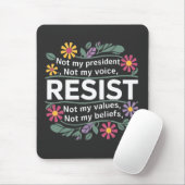 Resist subtile Anti Trump Blumenprotest Mousepad (Mit Mouse)