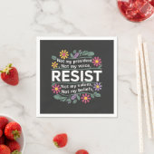Resist subtile Anti Trump Blumenprotest Serviette (Beispiel)