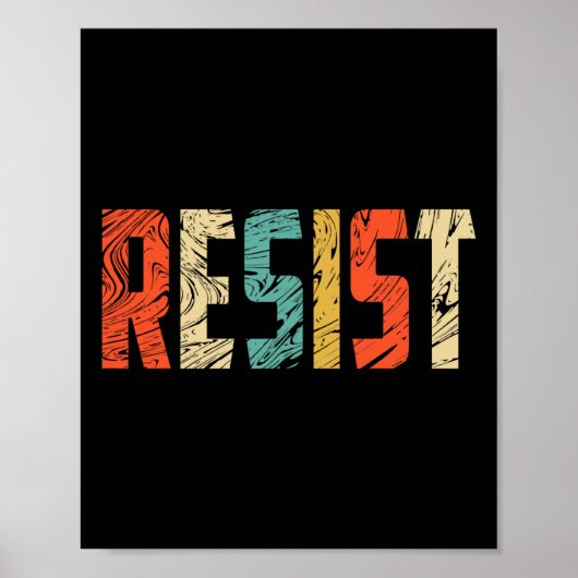 Resist T Shirt - US Protest Rebellen Politisches S Poster (Vorne)