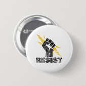 Resist Tee Shirt widersteht Faust Shirt und gleich Button (Vorne & Hinten)
