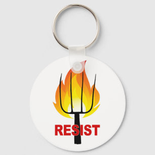 Resist Torch und Pitchfork Schlüsselanhänger