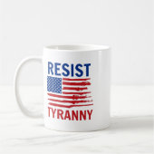 Resist Tyranny Republikaner Konservative 2. Änderu Kaffeetasse (Links)