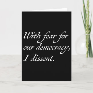 Resist With Fear For Our Democracy I Dissent  Karte