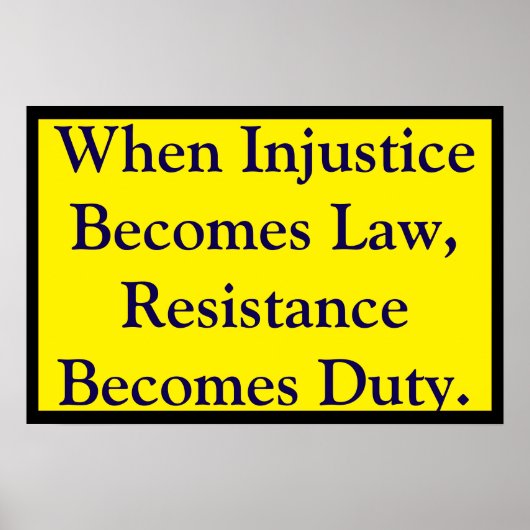 Resistance Becomes Duty Poster (Vorne)