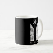 Resiste Boricua Puerto Rico Puerto Rico Black Fla Kaffeetasse (VorderseiteRechts)