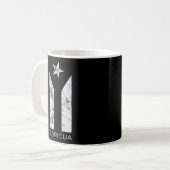 Resiste Boricua Puerto Rico Puerto Rico Black Fla Kaffeetasse (Vorderseite Links)