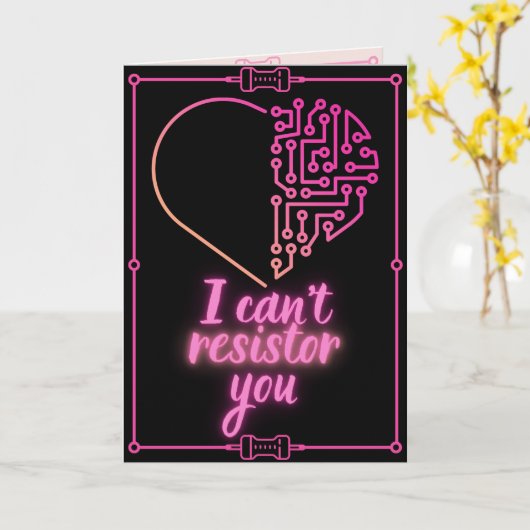 Resistent Funny Science Valentine Card Karte (Gelbe Blume)